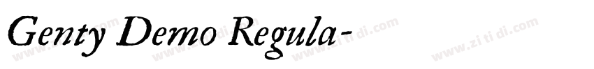 Genty Demo Regula字体转换